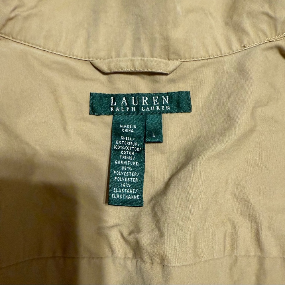 Lauren Ralph Lauren Kaki Pocket Safari Hunt Fish Photography Cargo Vest sz L - Picture 10 of 16